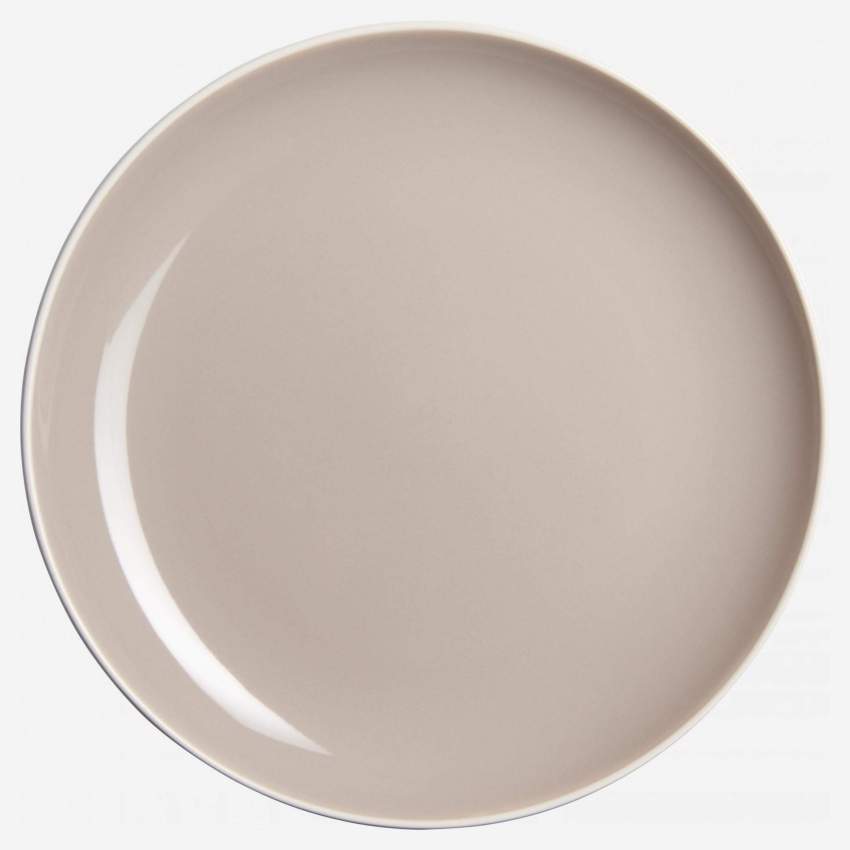 Assiette plate en grès grise