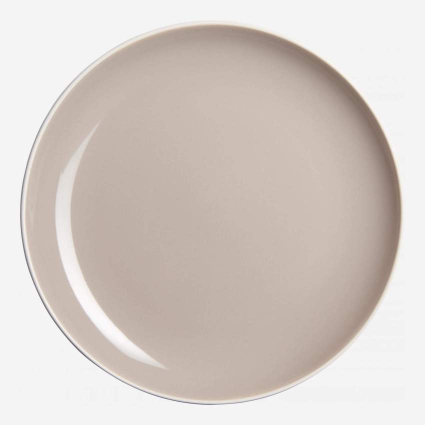 Assiette plate en grès grise