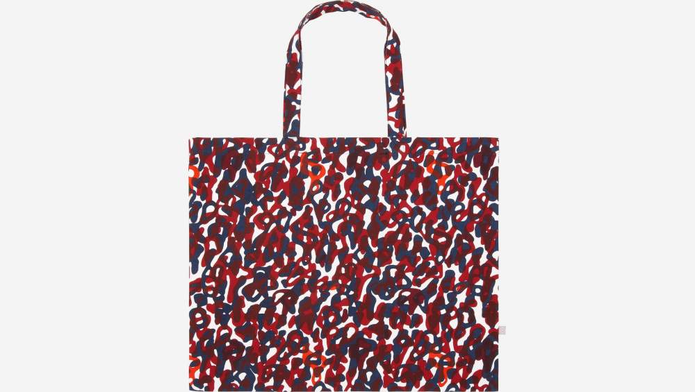 Grand sac de shopping en coton 55x45cm à motifs