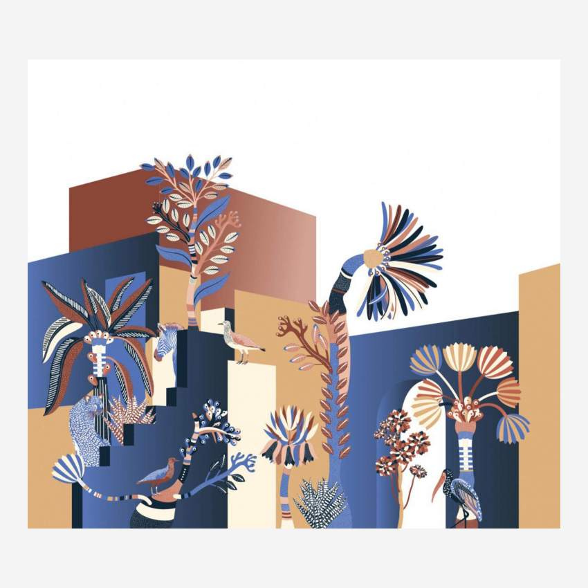Rollo de papel pintado tejido-no tejido de colores  - Dibujo - Design by Floriane Jacques