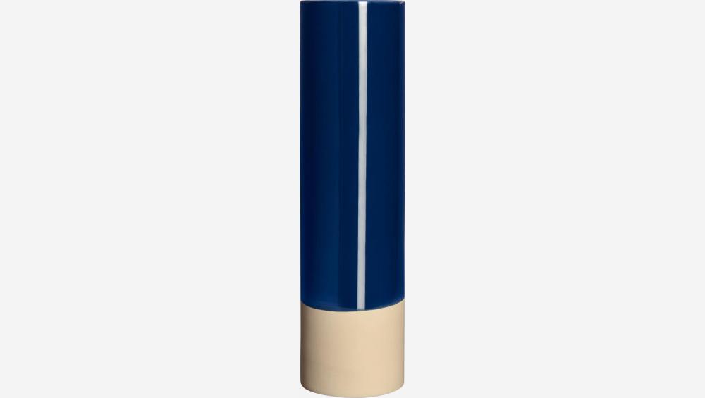 Vaso in ceramica 35 cm blu scuro