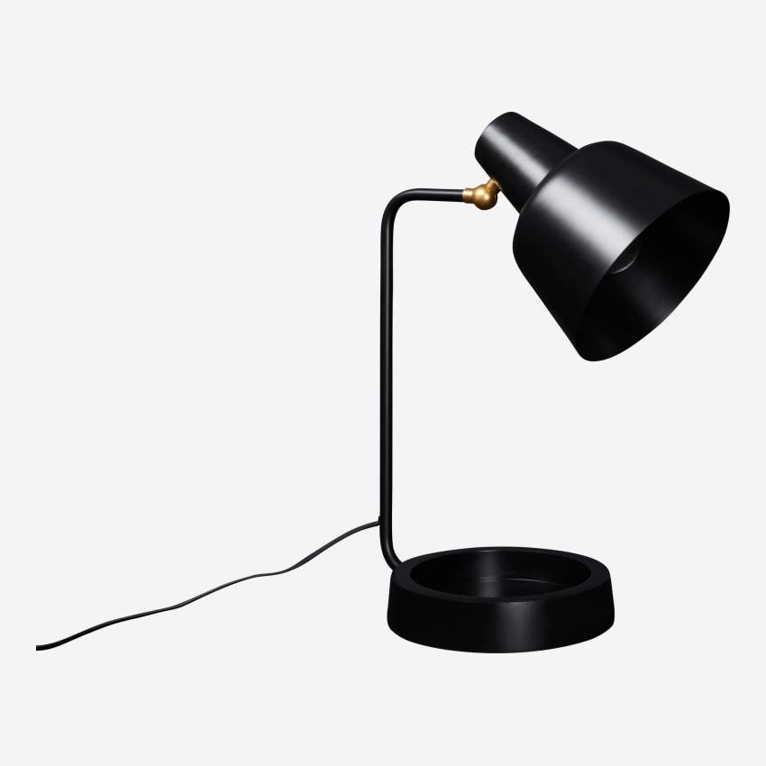 Lámpara de mesa 43cm de hierro negro