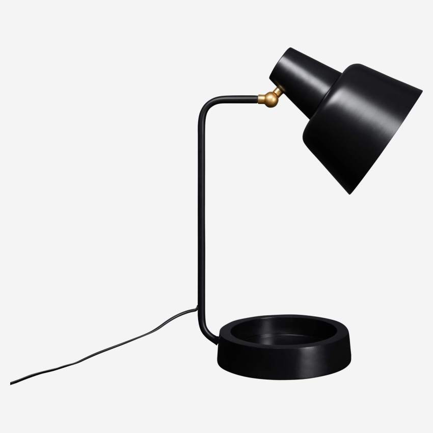 Lámpara de mesa 43cm de hierro negro