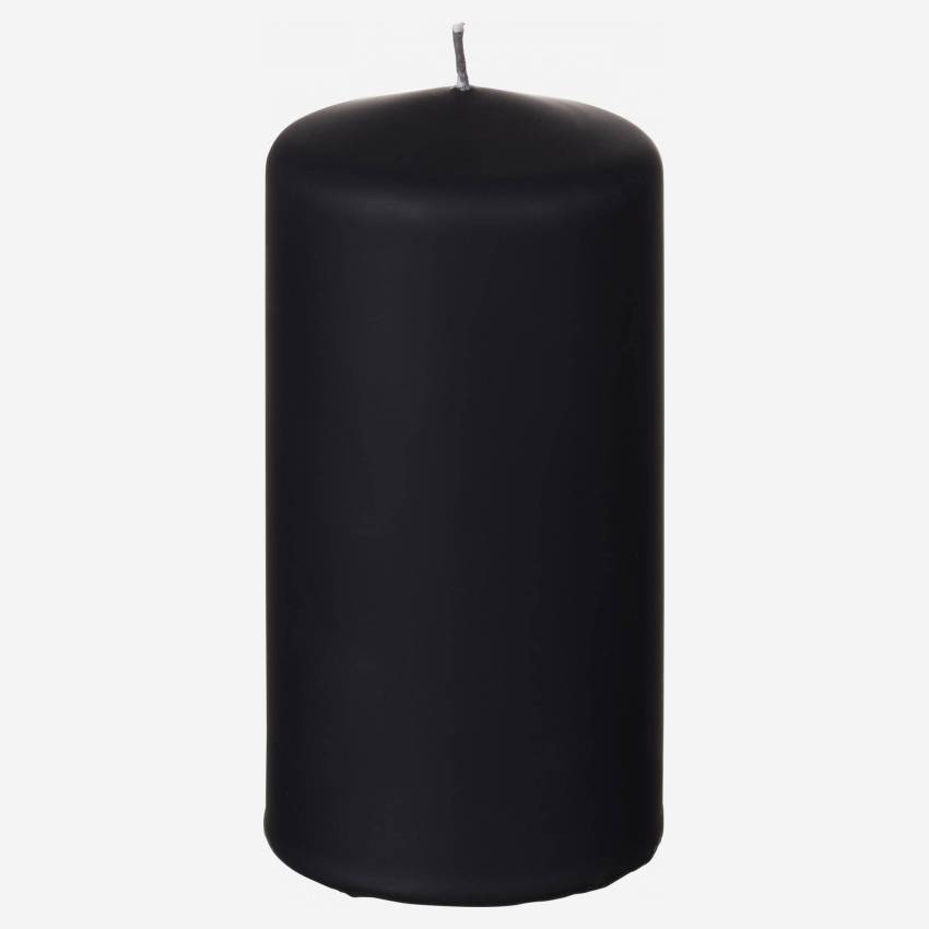Bougie cylindre noire 13cm 