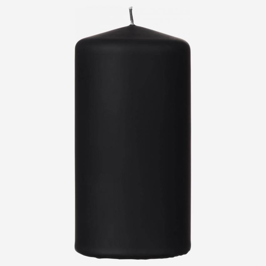 Bougie cylindre noire 13cm 