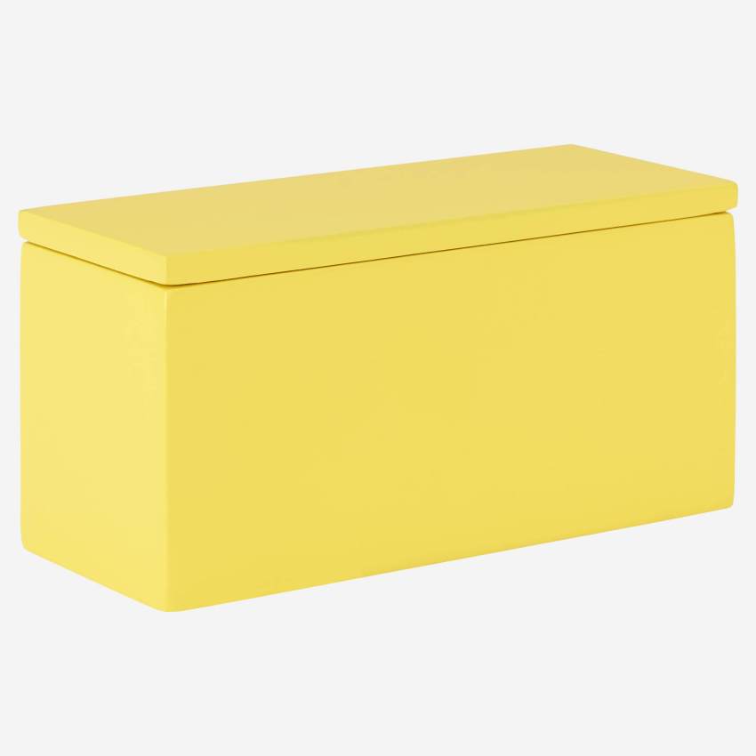 Box aus lackiertem Holz, gelb