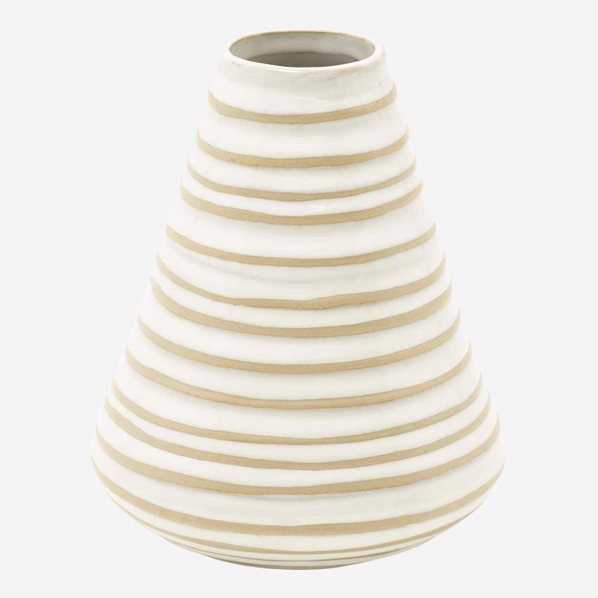 Vase aus Sandstein, beige - kleines Modell