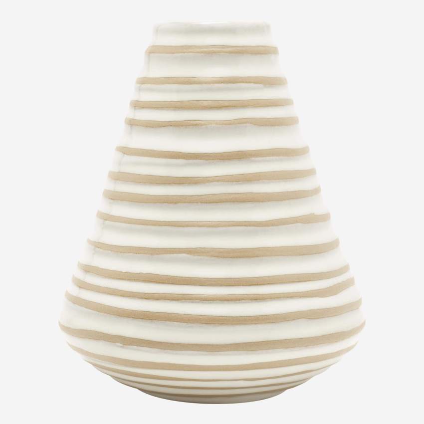 Vase aus Sandstein, beige - kleines Modell