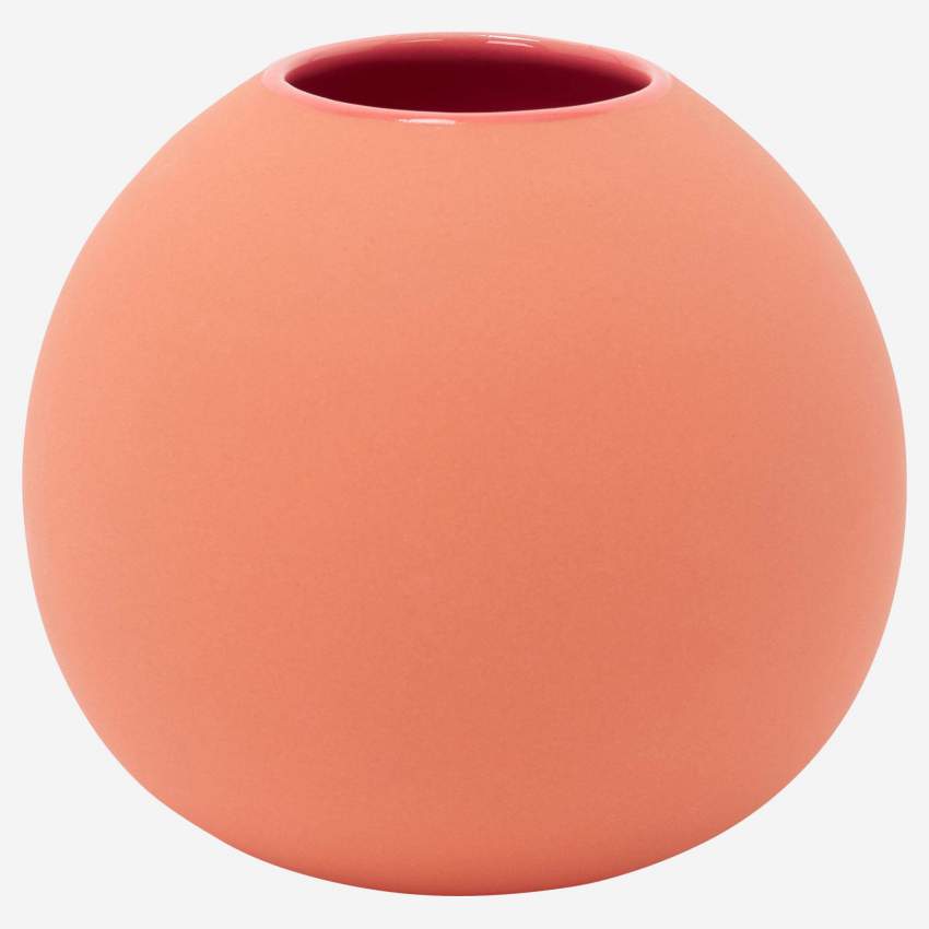 Vase aus Steinzeug, orange