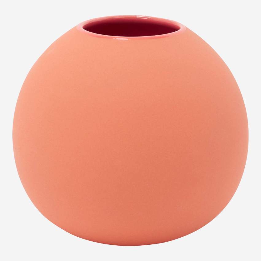 Vase aus Steinzeug, orange