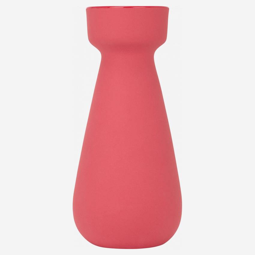 Vase aus Steinzeug, rot
