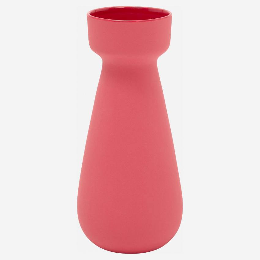 Vase aus Steinzeug, rot