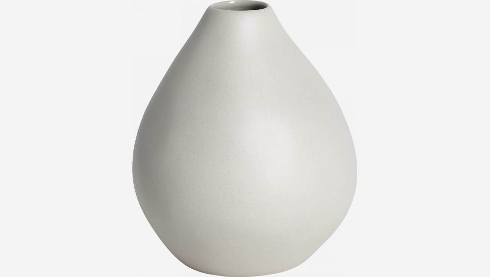 Vase aus Steinzeug, grau