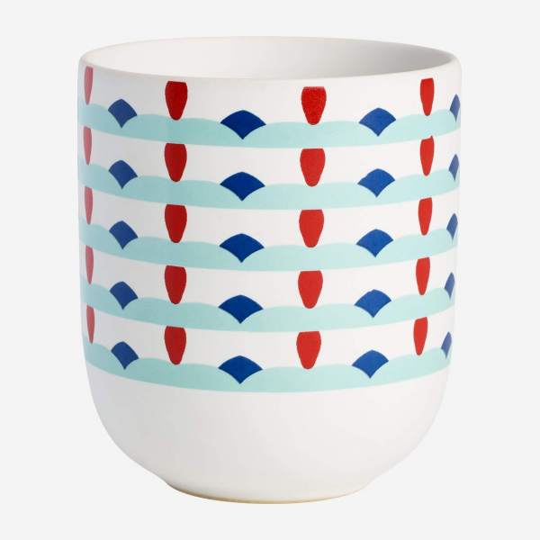 Tasse en Porcelaine - Motif bleu - design by Floriane Jacques