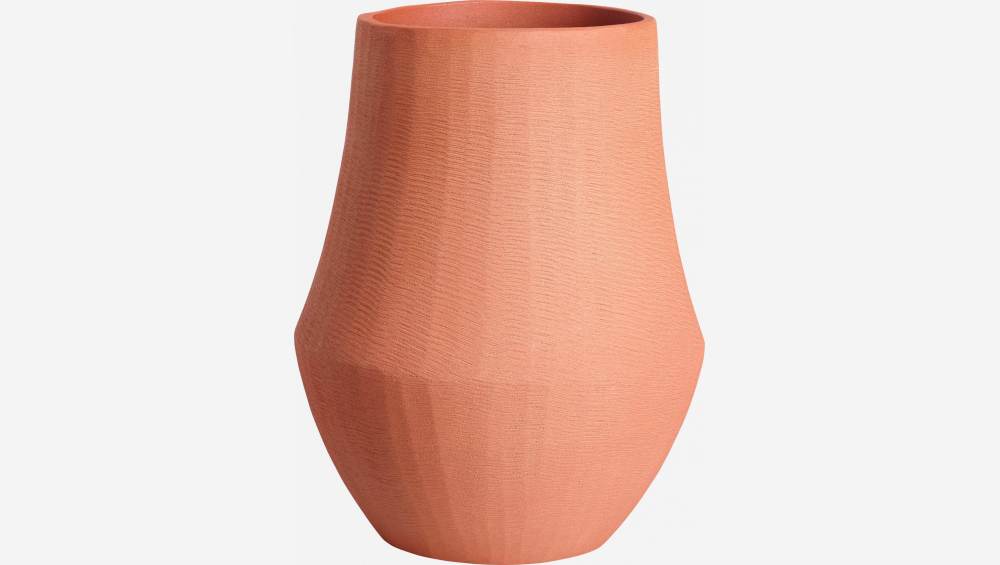 Vase en pierre et résine - Orange carotte