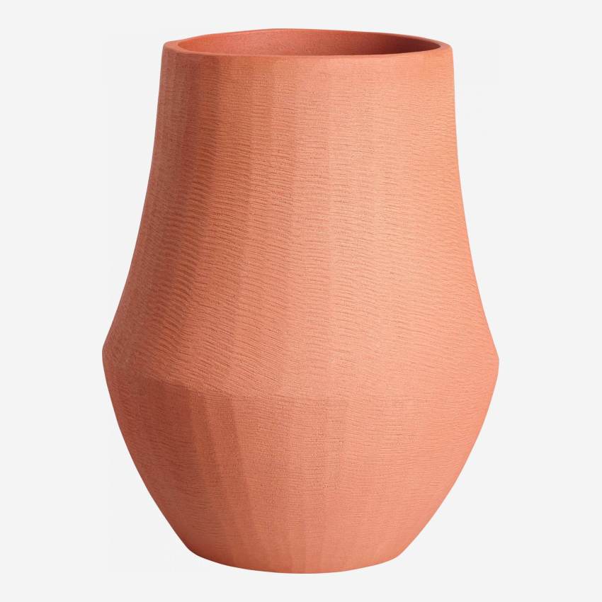 Vase en pierre et résine - Orange carotte