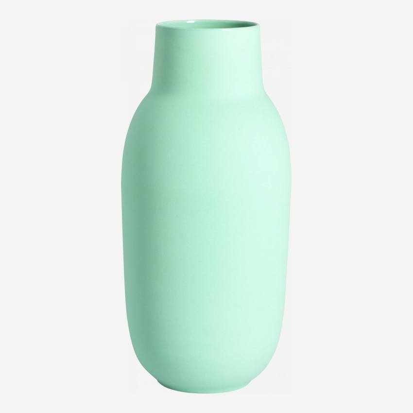 Vase en grès - Taille M - Bleu acqua