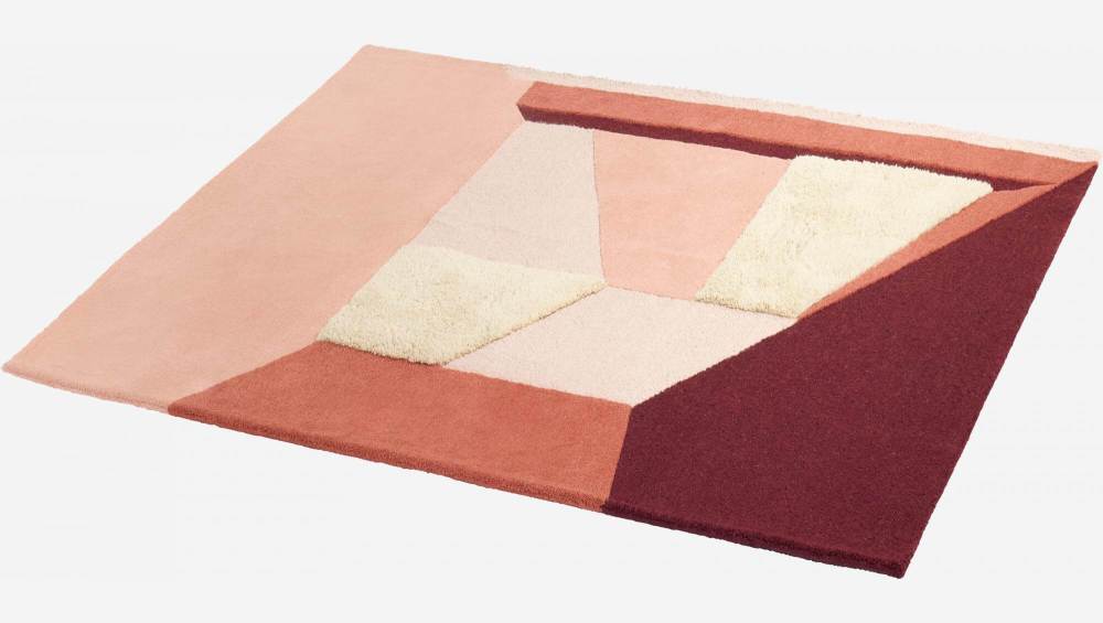 Getufteter Teppich aus Wolle - 170 x 240 cm - Ocker
