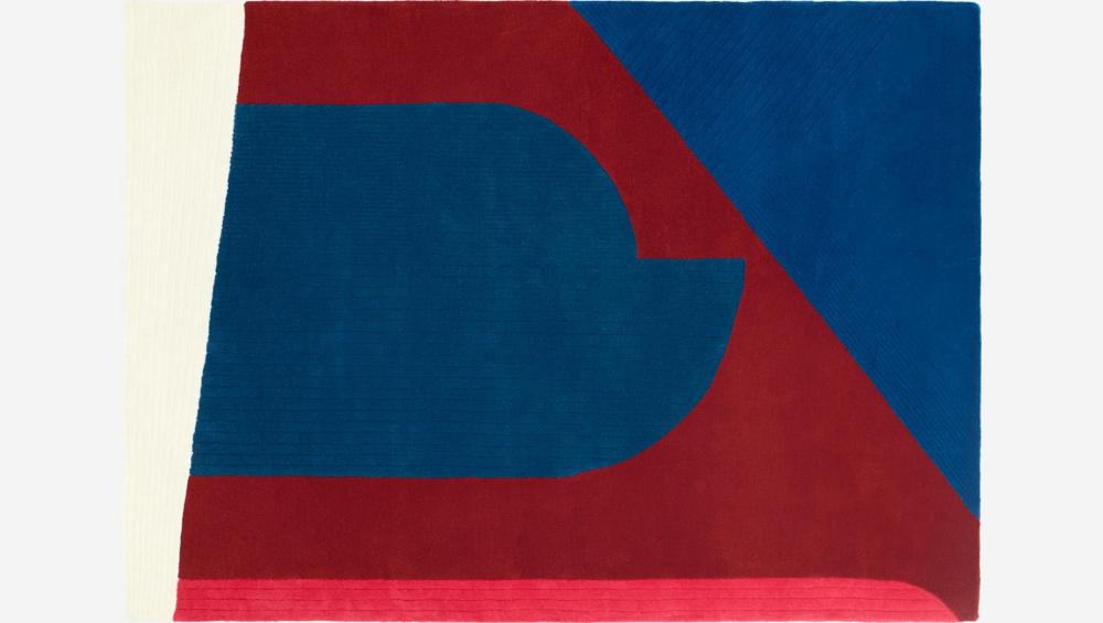 Getufteter Teppich aus Wolle - 170 x 240 cm - Rosa
