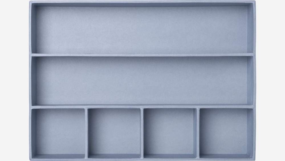 Schubladen-Organizer aus Pappkarton – Blau