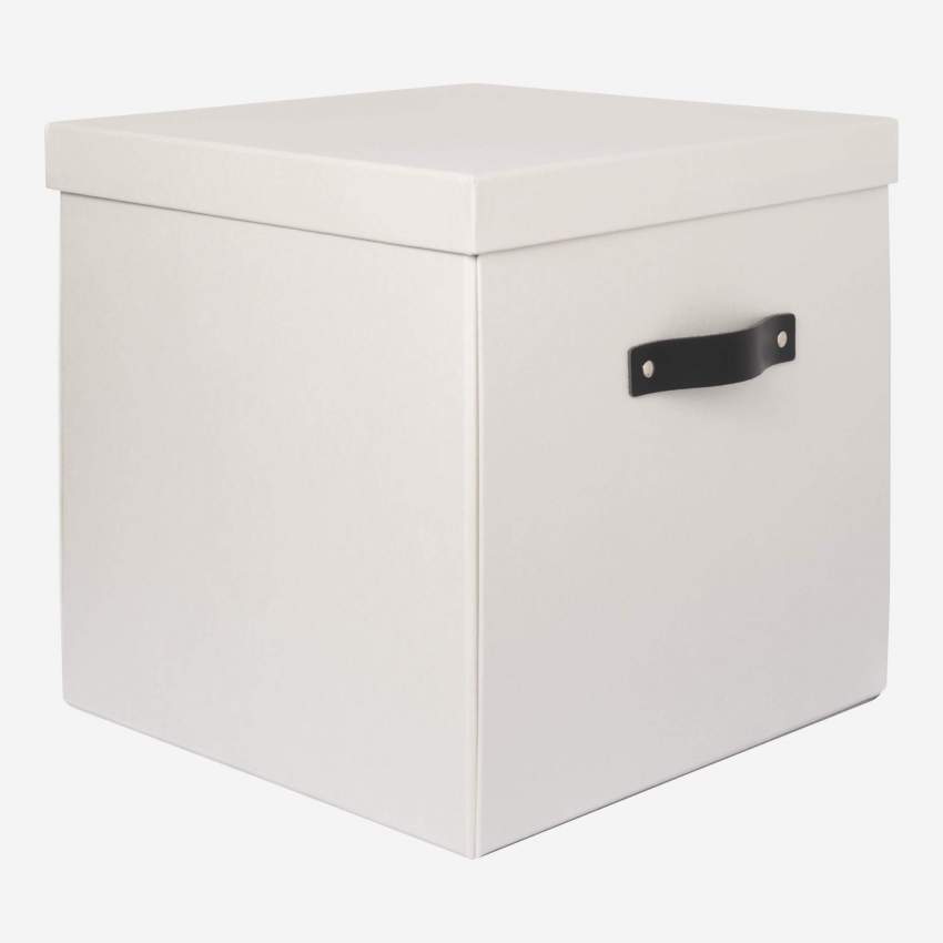 Caja plegable de cartón – 31,5 x 30 x 31,5 cm – Gris