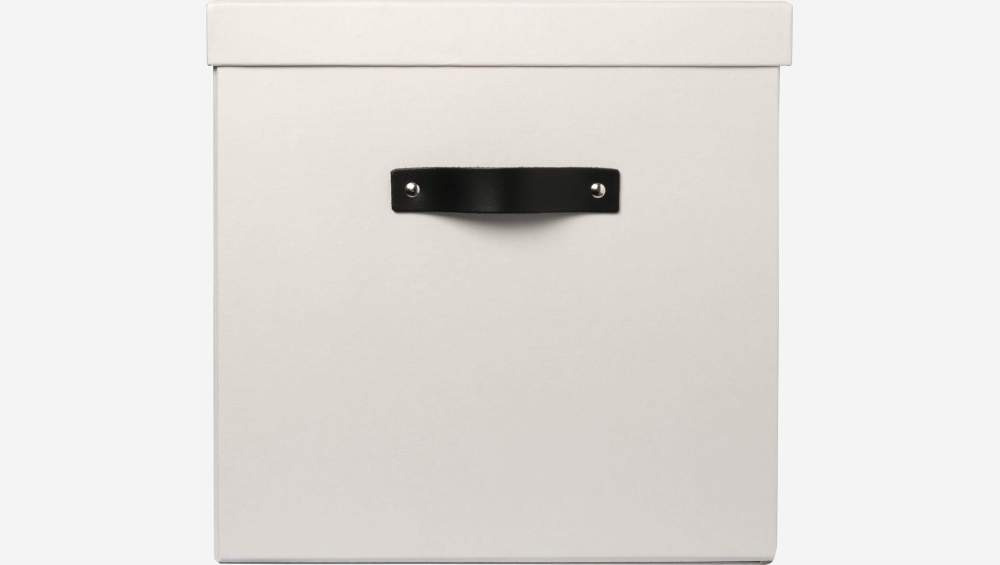 Faltbare Schachtel aus Pappkarton – 31,5 x 30 x 31,5 cm – Grau