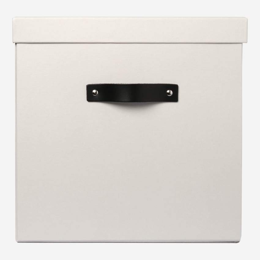 Boîte pliable en carton – 31,5 x 30 x 31,5 cm – Gris