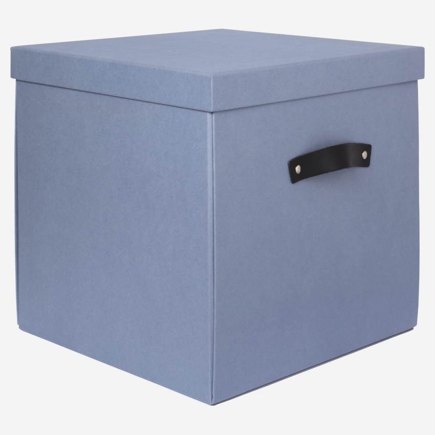 Faltbare Schachtel aus Pappkarton – 31,5 x 30 x 31,5 cm – Blau