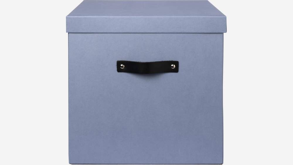 Boîte pliable en carton – 31,5 x 30 x 31,5 cm – Bleu