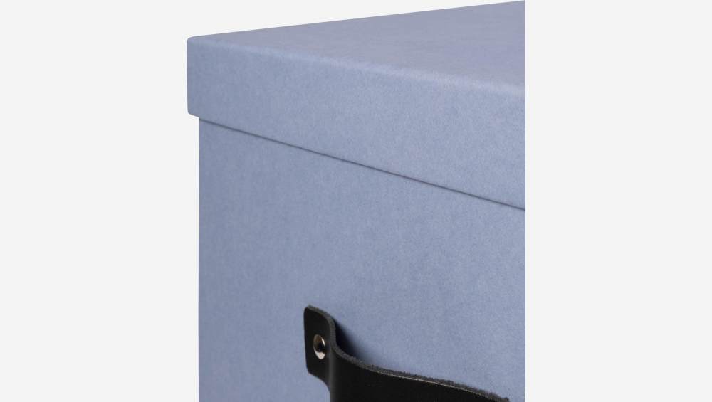 Boîte pliable en carton – 31,5 x 30 x 31,5 cm – Bleu