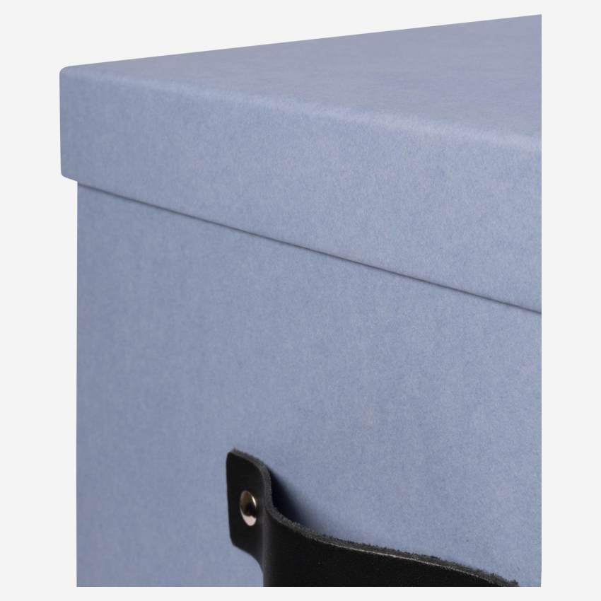 Caixa dobrável em cartão – 31,5 x 30 x 31,5 cm – Azul