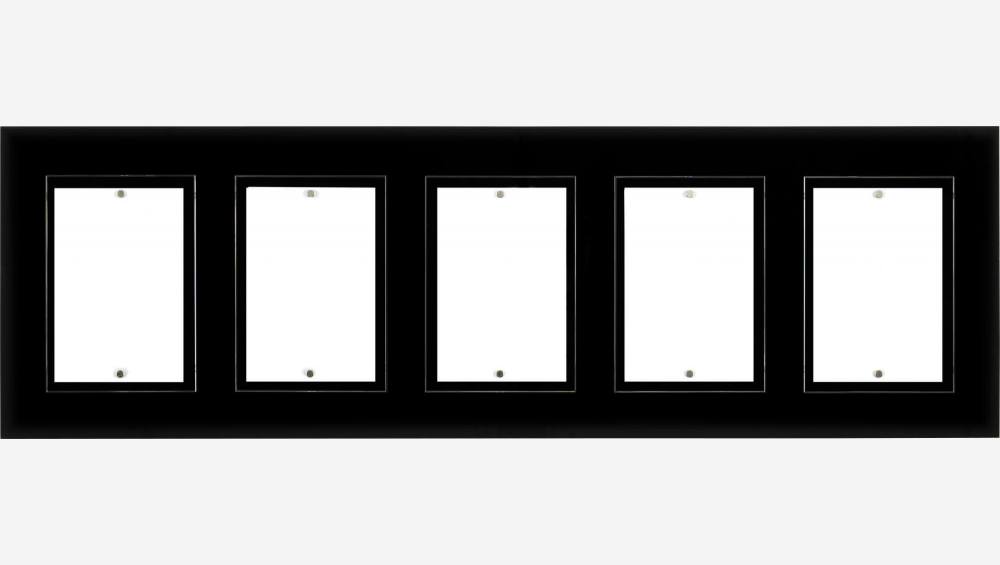 Cadre à poser en acrylique - Pêle-mêle 5 vues 10 x 15 cm -  Noir