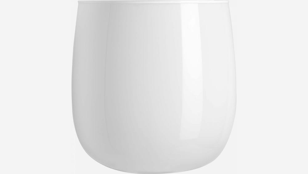Vase 15cm en verre blanc