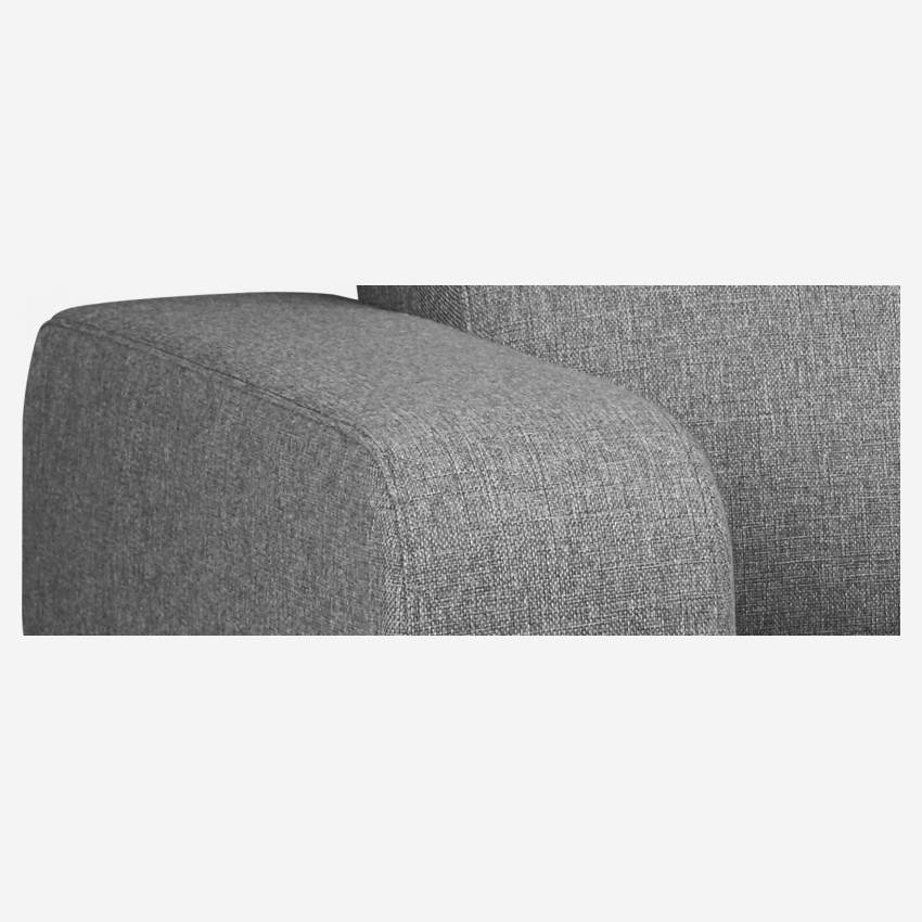 Sofá-cama de 3 lugares c/ripas em tecido - Cinza 