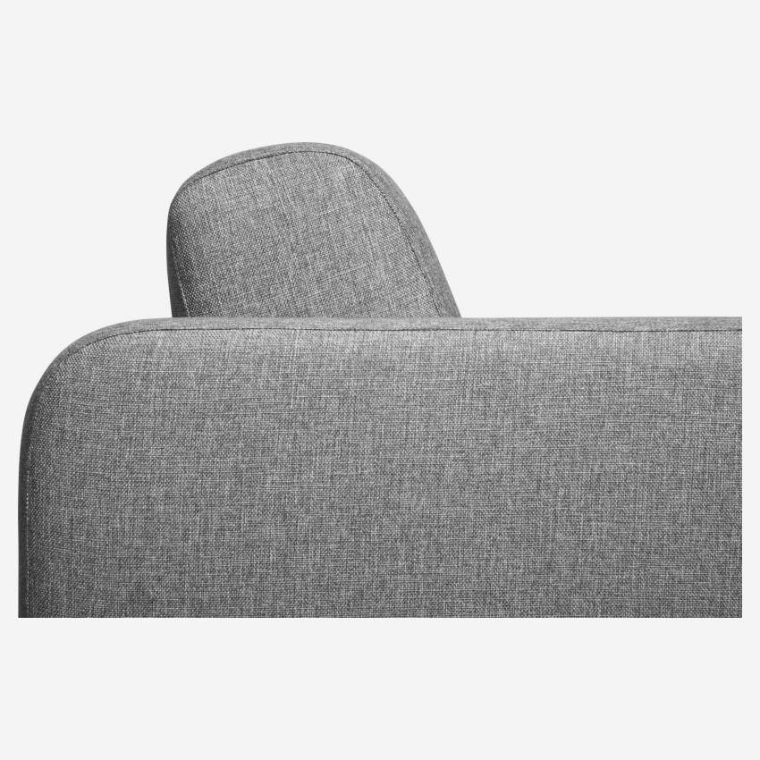 2-Sitzer-Schlafsofa mit Lattenrost aus Stoff - Grau
