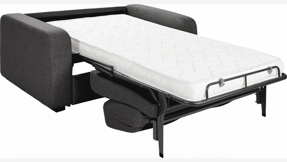 Canapé convertible compact à lattes en tissu - Gris foncé 