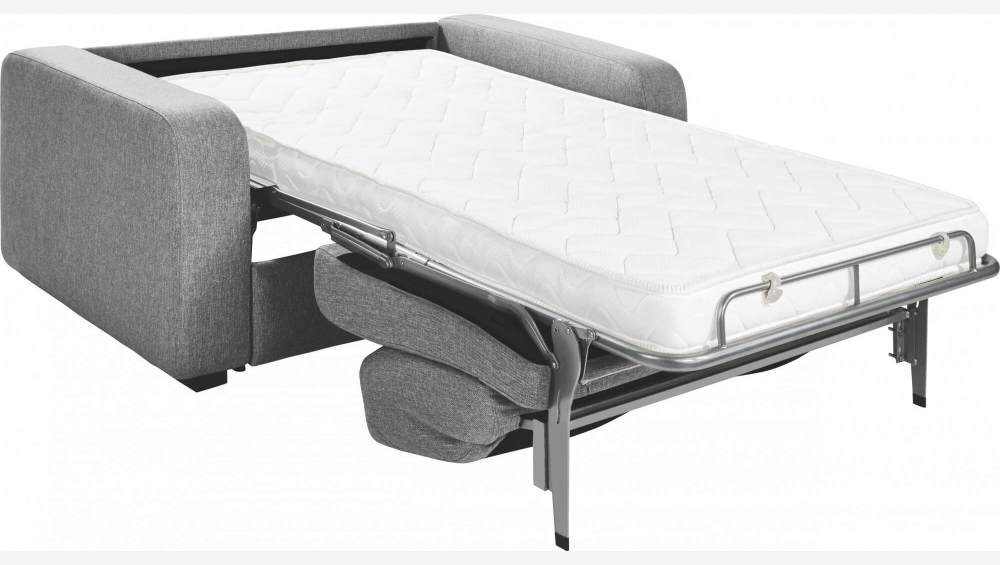 Canapé convertible compact à lattes en tissu - Gris 