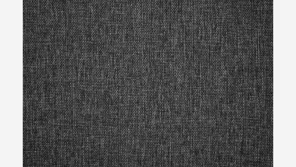 Sofá-cama de canto de 2 lugares em tecido - Cinza escuro 