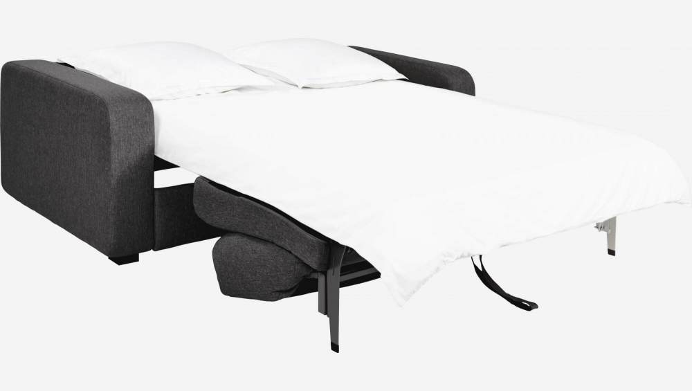 Sofá-cama de tecido 3 lugares - Cinza escuro 