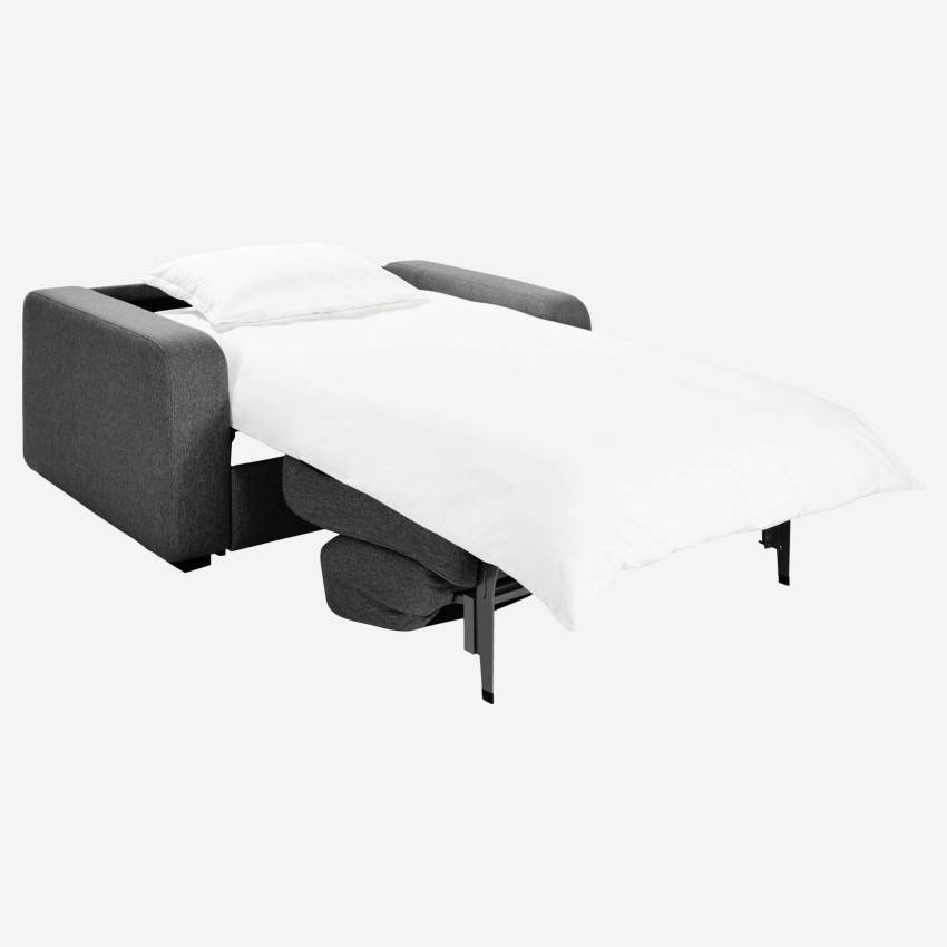 Sofá convertible compacto de tela - Gris oscuro