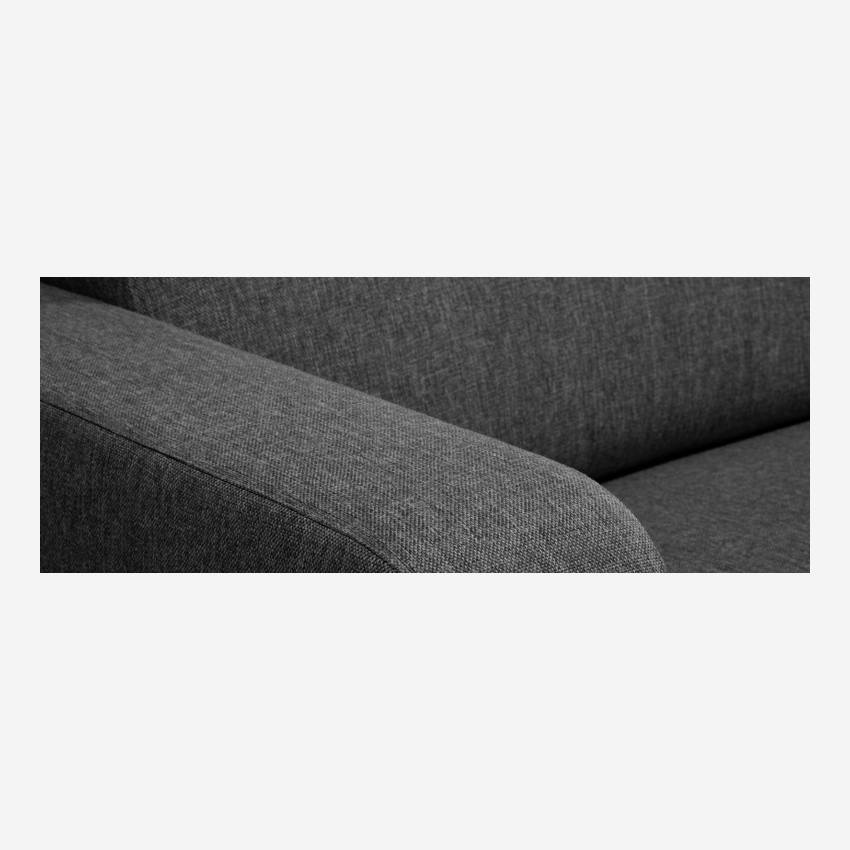 Sofá de tecido de 3 lugares - Cinza escuro 