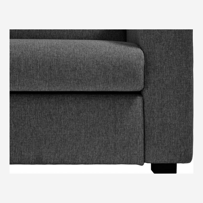 Sofá de tecido de 2 lugares - Cinza escuro 