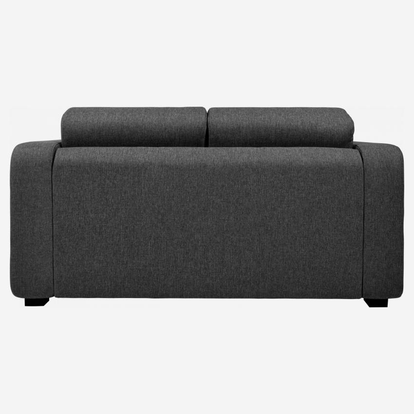 Sofá compacto de tecido - Cinza escuro 