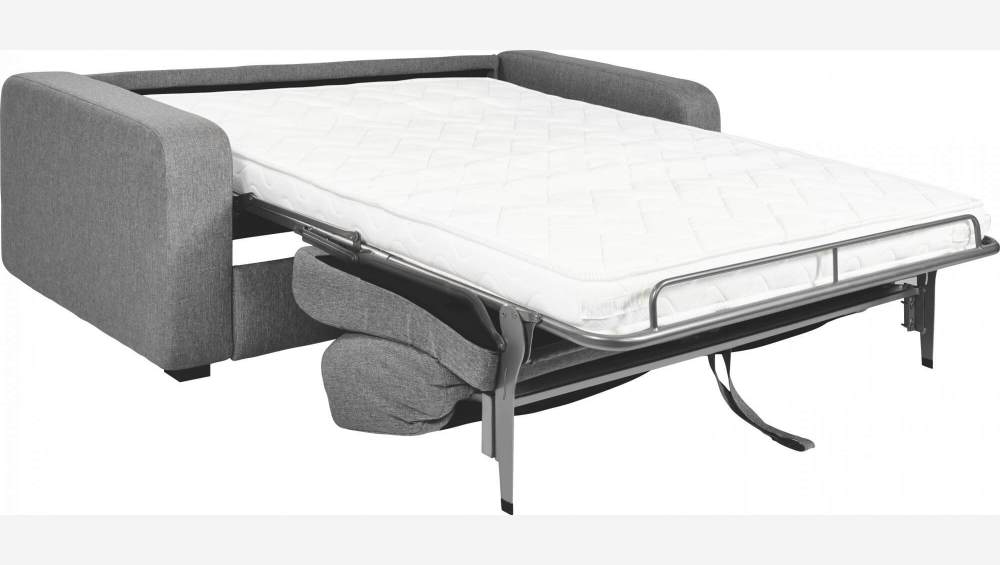 Canapé 3 places convertible en tissu - Gris