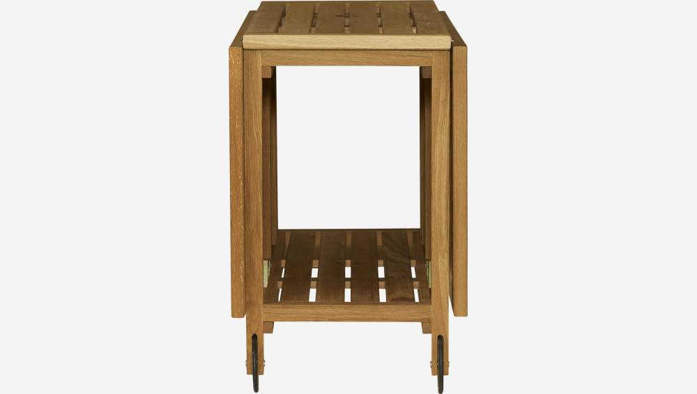 Mesa dobrável e 4 cadeiras em carvalho maciço oleado - 150 x 95 cm