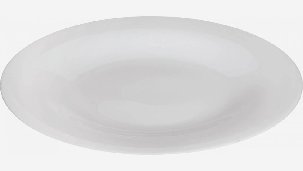 Desserteller, 24 cm, aus weißem Porzellan