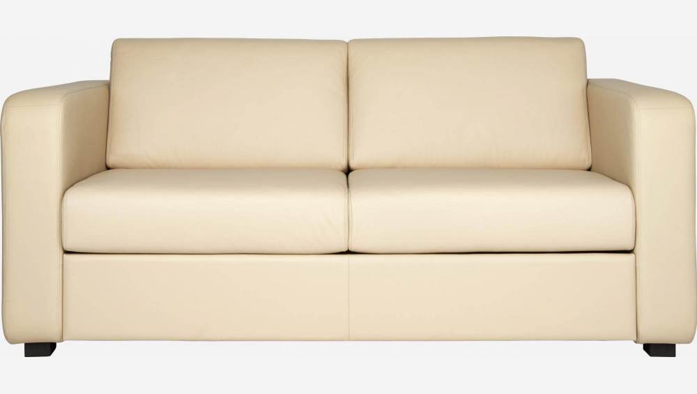 2-Sitzer-Sofa aus Leder - Cremefarben