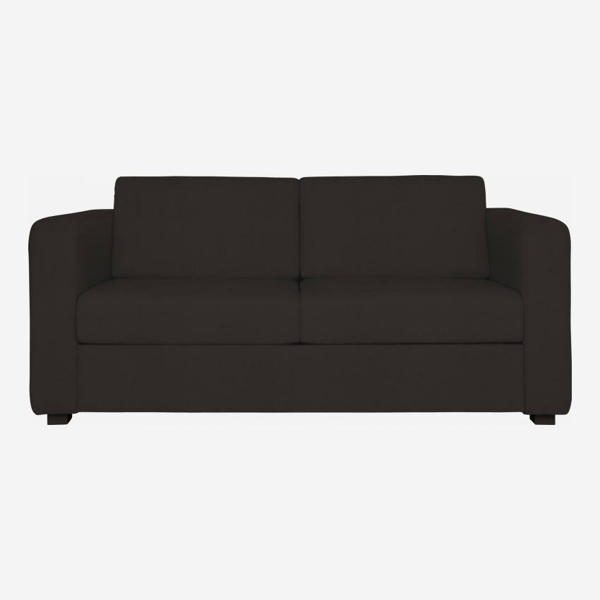 Canapé compact en cuir - Brun