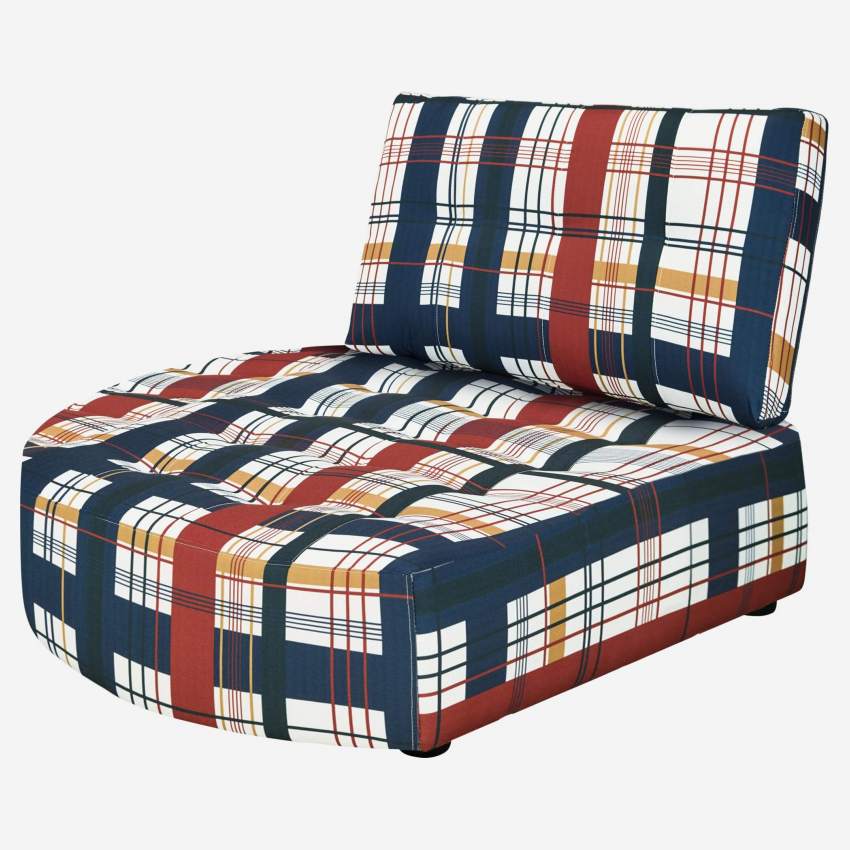 Chaise longue redonda esquerda de tecido - Padrão Omer