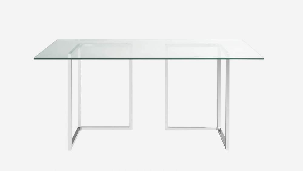 Tischplatte aus gehärtetem Glas Transparent - 160 x 80cm